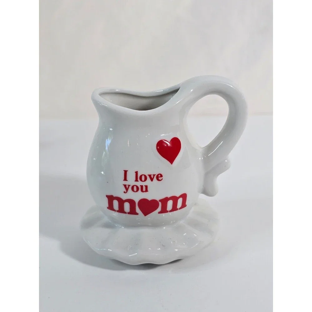 Vintage White Ceramic Miniature Creamer Pitcher